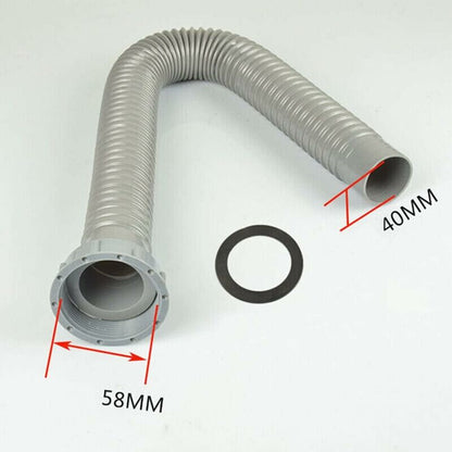 Bathtub Sink Drain Hose Flexible And Expandable, 58Mm Bold Single Interface Kitchen Sink Drain Hose 60Cm Long V1188-MS-227-0296