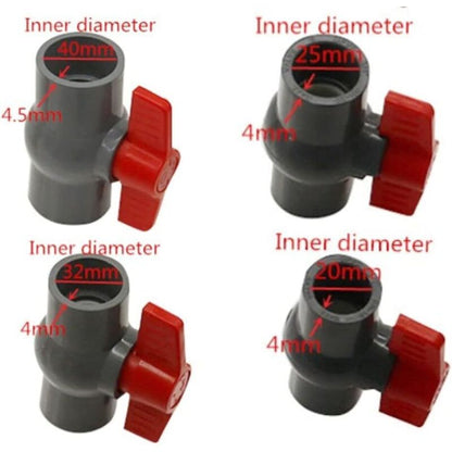 Pvc Ball Valve, U-Pvc Plastic Valve, Straight Connectors For Flow Control And Shutoff (20Mm) V1188-MS-227-0297
