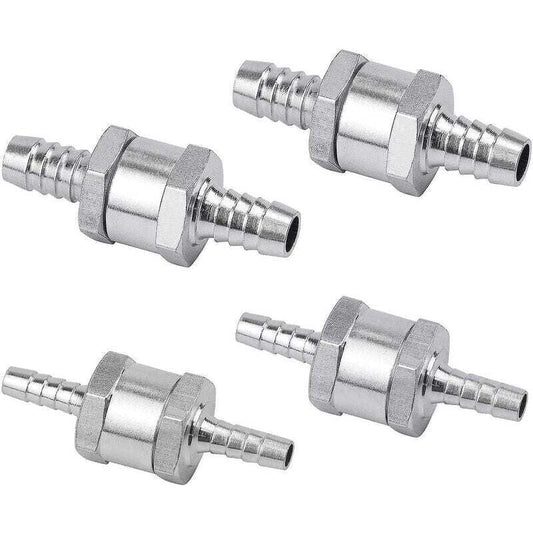4 pcs Set Non-Return Valves 6/8/10/12Mm, Aluminum Alloy Fuel Valve With Arrow For Petrol Diesel Car Boat V1188-MS-227-0308