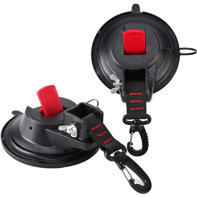 2 pcs Strong Car Anchor Suction Cups With Hook Fixing For Car Side Awning, Boat, Camping, Tarp, Tents, V1188-MS-227-0310