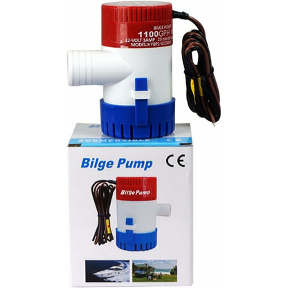 Marine Electric Bilge Pump 1100Gph 12V For Boat Caravan Rv Submersible Non-Automatic V1188-MS-227-0313