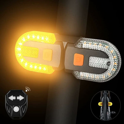 Bike Tail Light With Turn Signals - Split Wireless Remote Control For Cycling Rechargeable 5 Modes Safety V1188-MS-227-0326