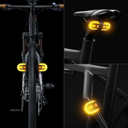 Bike Tail Light With Turn Signals - Split Wireless Remote Control For Cycling Rechargeable 5 Modes Safety V1188-MS-227-0326