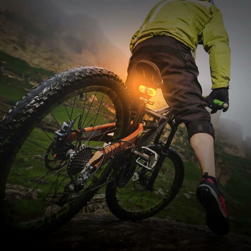 Bike Tail Light With Turn Signals - Split Wireless Remote Control For Cycling Rechargeable 5 Modes Safety V1188-MS-227-0326