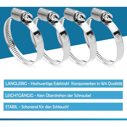 2 Pack Hose Connectors With Clamps - Pool Hose Adapter - Double Hose End (2 X 32 To 38Mm) V1188-MS-227-0327