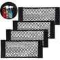 Car Trunk Storage Net, [4 pcs 40X25Cm] Pocket Organizers, Car Storage Net Bag With Elastic Magic Sticker For V1188-MS-227-0329