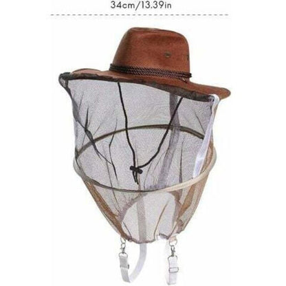Beekeeping Hat With Veil Poly Cotton Beekeeping Veil Beekeeper Hat Mosquito Fly Mask Cap Outdoor Fishing Head V1188-MS-227-0332