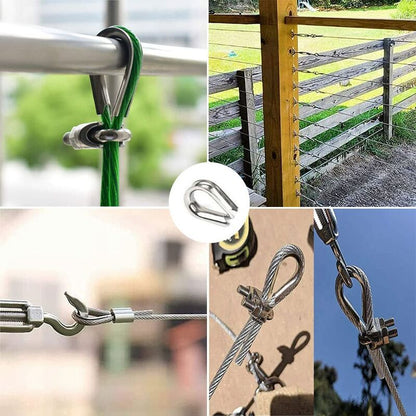 50 pcs M2 304 Stainless Steel Wire ROpe Thimbles Heart Thimble For Steel Cable For 2Mm Wire ROpe V1188-MS-227-0333