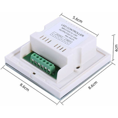Wall Touch Light Switch, LED Light Dimmer Brightness Controller, Single Color Touch Panel For LED Strip Light V1188-MS-227-0334