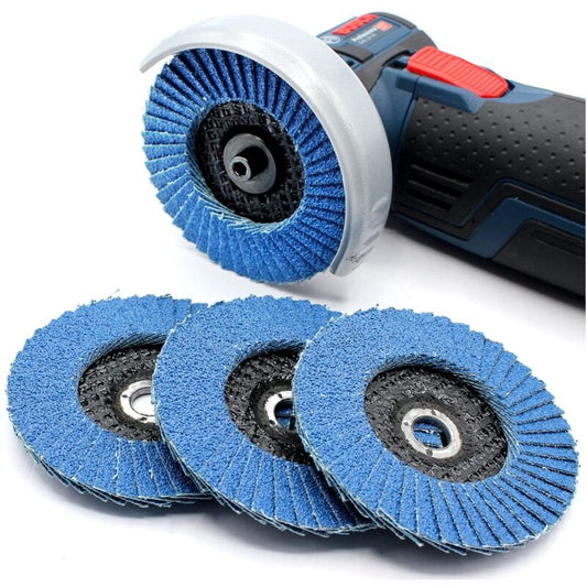 5 pcs 76 X 10Mm Flap Discs - Grit 60 80 120 For 10.8 10 8 12V 12 76 - Accessories For Stainless Steel Wood V1188-MS-227-0335
