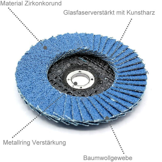 5 pcs 76 X 10Mm Flap Discs - Grit 60 80 120 For 10.8 10 8 12V 12 76 - Accessories For Stainless Steel Wood V1188-MS-227-0335