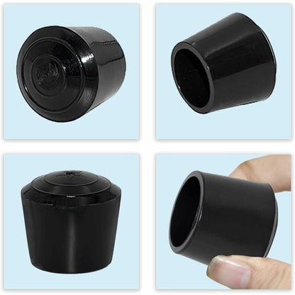 4 pcs ROund Non-Slip Synthetic Rubber Chair Leg Caps 30Mm, 3.0Cm Diameter, Black V1188-MS-227-0340