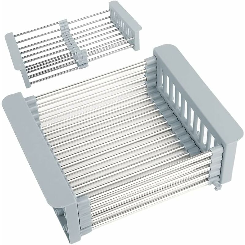 Extendable Sink Drainer, Adjustable Dish Drainer, Stainless Steel Adjustable Dish Drainer, Telescopic Drain V1188-MS-227-0346