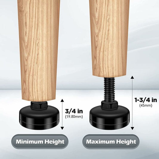 8 pcs Adjustable Furniture Straightener Feet, Adjusting Screws, Adjusting Feet With Push-In Nut For Wooden V1188-MS-227-0350
