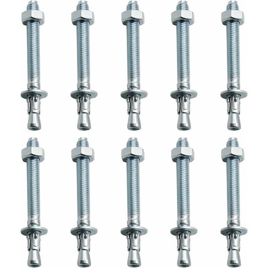 Anchor Plugs, 10 pcs M10/10Mm Galvanized Heavy Duty Anchors, Galvanized Metal Anchors, For Balustrades, V1188-MS-227-0352