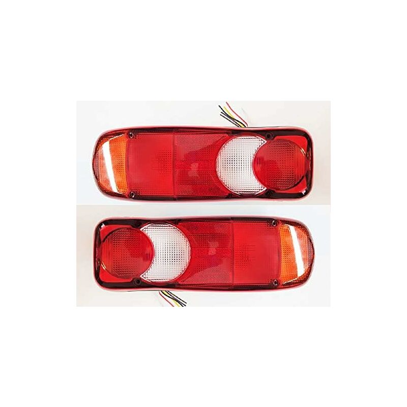 2 pcs Tail Lights Lamp For Truck, Tipper, Tractor, Trailer, Chassis - Universal Bulbs Working In 12V And 24V V1188-MS-227-0357