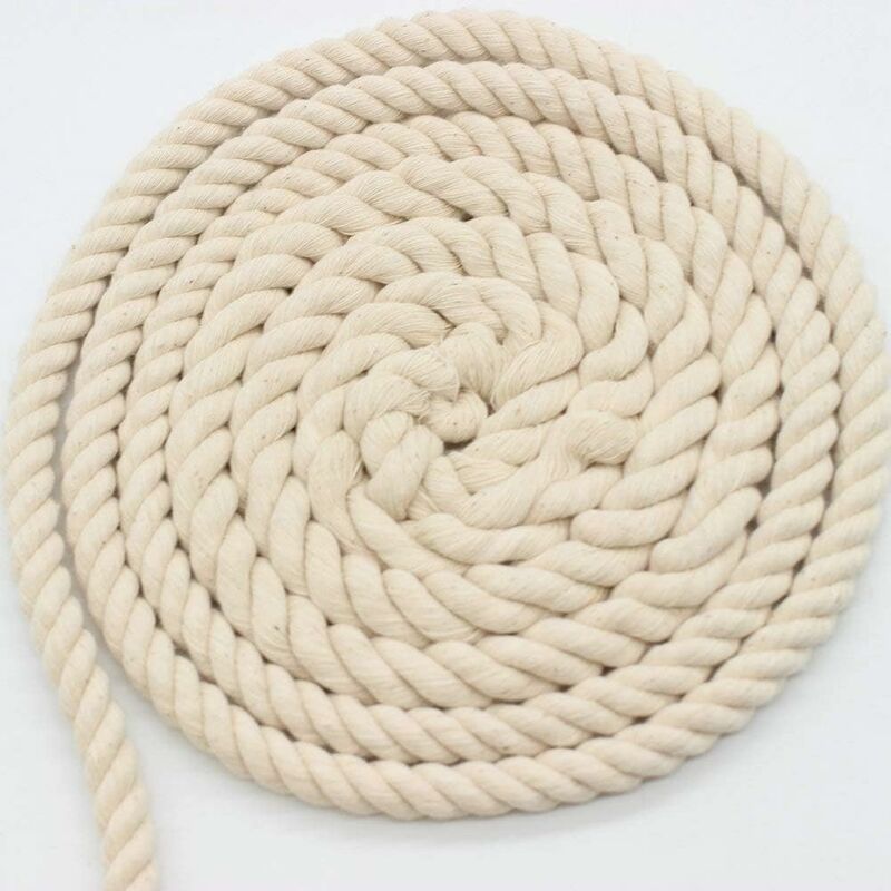 100% Cotton Twisted Soft Cord For Macrame, Knitting, Wall Hangings, Crafts - 10M X 10Mm V1188-MS-227-0358