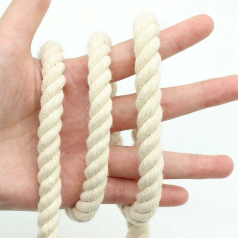 100% Cotton Twisted Soft Cord For Macrame, Knitting, Wall Hangings, Crafts - 10M X 10Mm V1188-MS-227-0358