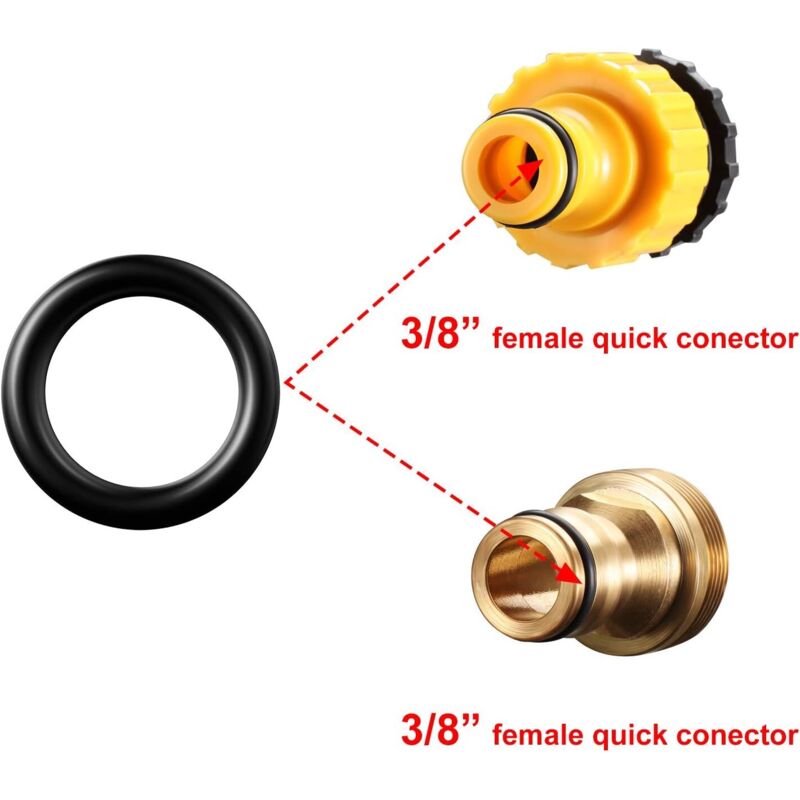 50 pcs Pressure Washer O-Rings Replacement For 1/4 Inch, 3/8 Inch, M22 Quick Connect Coupler (O Ring, 50 pcs) V1188-MS-227-0371