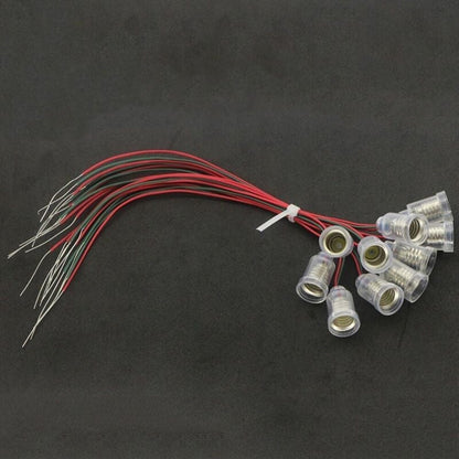 10 pcs E10 Lamps Base LED Screw Mount Small Bulbs Holder Light Socket With Wire Socket For Experiment Circuit V1188-MS-227-0373