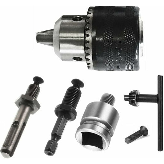 1.5-13Mm Drill Chuck 1/2-20 Unf With Sds Plus Adapter And Wrench Drill Chuck Quick Change Chuck With Key For V1188-MS-227-0374