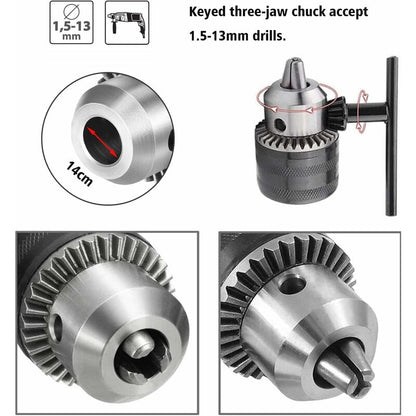 1.5-13Mm Drill Chuck 1/2-20 Unf With Sds Plus Adapter And Wrench Drill Chuck Quick Change Chuck With Key For V1188-MS-227-0374