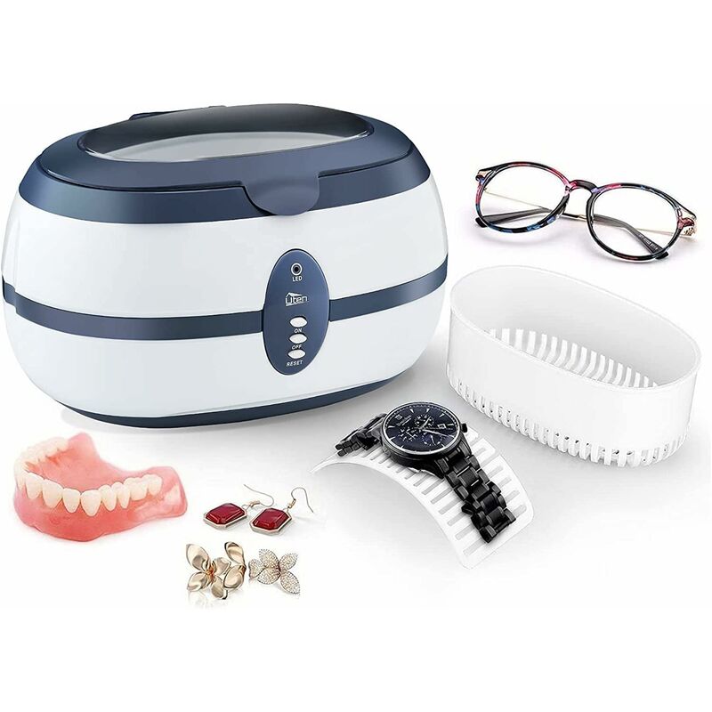 Ultrasonic Cleaner 600Ml Household Cleaning Device With Cleaning Basket And Automatic Holder For Cleaning V1188-MS-227-0375