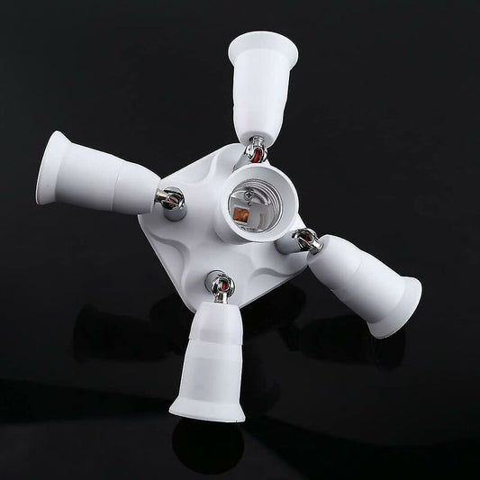 5 In 1 E27 Socket Splitter Adapter Socket Splitter Adapter Socket Converter Holder For E27 LED Bulbs V1188-MS-227-0379