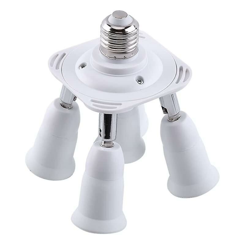 5 In 1 E27 Socket Splitter Adapter Socket Splitter Adapter Socket Converter Holder For E27 LED Bulbs V1188-MS-227-0379