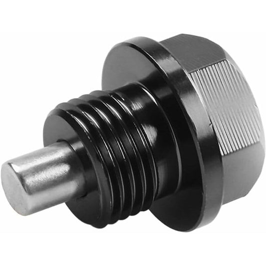Oil Pan Screw, Universal Metal Anodized Magnetic Engine Oil Pan Nut Drain Plug Anti-Theft With Ring, V1188-MS-227-0381