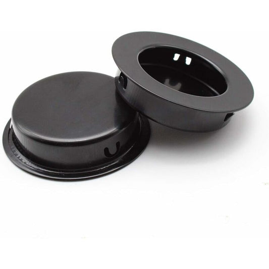 4 pcs ROund Recessed Handles, 40Mm Stainless Steel Sliding Door Handle, Black Furniture Handles Can Be Used V1188-MS-227-0384