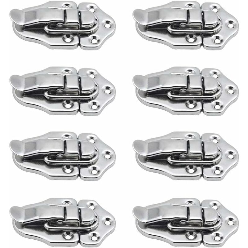 8 Toggle Clasp Latches Toggle Lock Lever Clasp For Jewelry Box Gift Boxes Toolbox Suitcase And Chest - Silver V1188-MS-227-0390