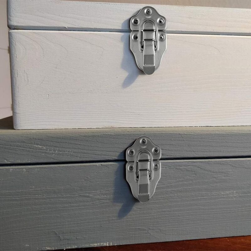 8 Toggle Clasp Latches Toggle Lock Lever Clasp For Jewelry Box Gift Boxes Toolbox Suitcase And Chest - Silver V1188-MS-227-0390