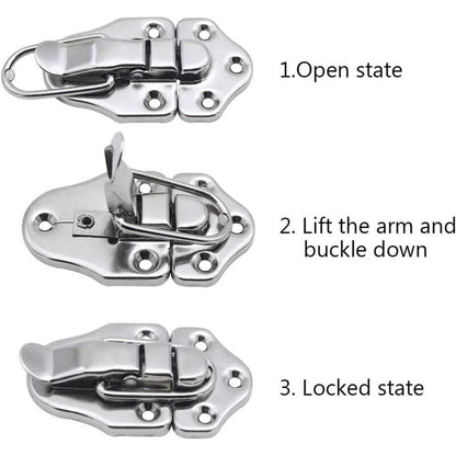 8 Toggle Clasp Latches Toggle Lock Lever Clasp For Jewelry Box Gift Boxes Toolbox Suitcase And Chest - Silver V1188-MS-227-0390