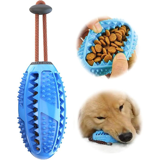 Dog Chew Toy, Educational Dog Toy, Heavy Duty Rubber, Blue - Biting, Chasing And Fetching Toy - For Medium V1188-MS-227-0394