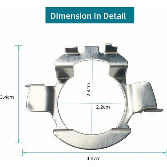 2 pcs Metal LED H7 Bulbs Adapters Lamp Base Holder Clip Bracket For Quasquai/Polo 6R / Polo 9R / Jetta Sport V1188-MS-227-0405