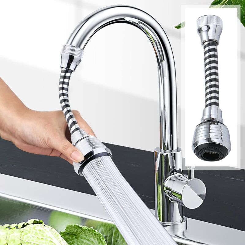 360 Degree Flexible Kitchen Faucet Sprayer, Faucet Nozzle, Kitchen Faucet Head Replacement, Sink Hose V1188-MS-227-0410