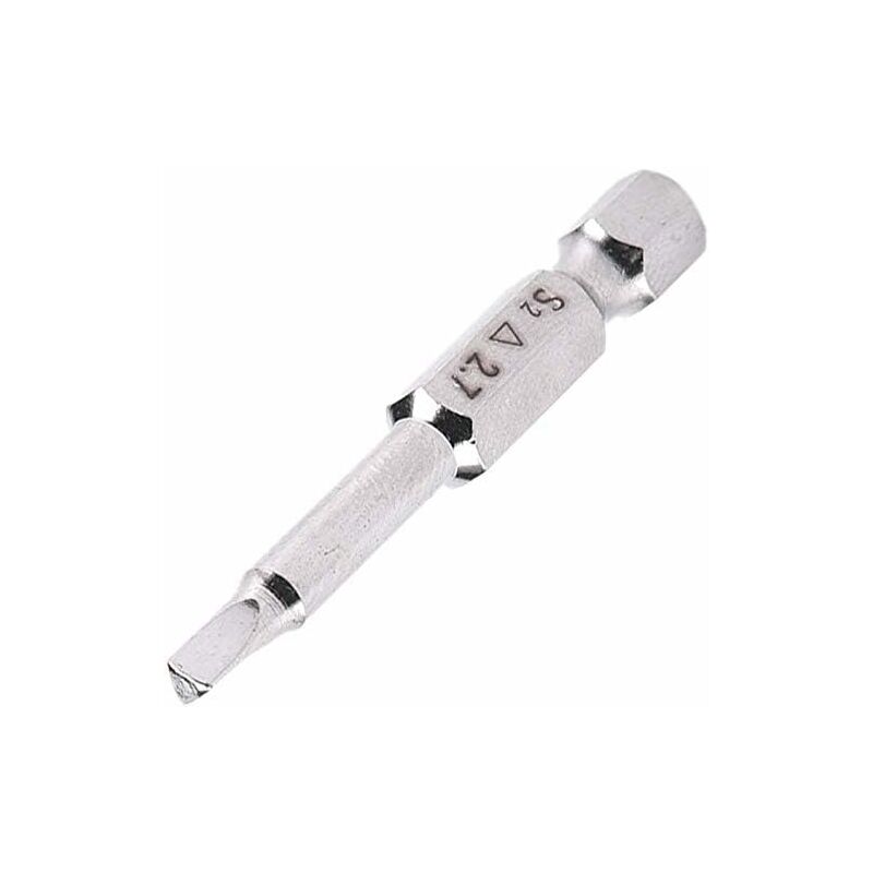 5 pcs Magnetic Triangle Head Screwdriver Bits Set S2 Steel 1.8Mm, 2Mm, 2.3Mm, 2.7Mm, 3Mm, 6.35Mm Hex Shank, V1188-MS-227-0413