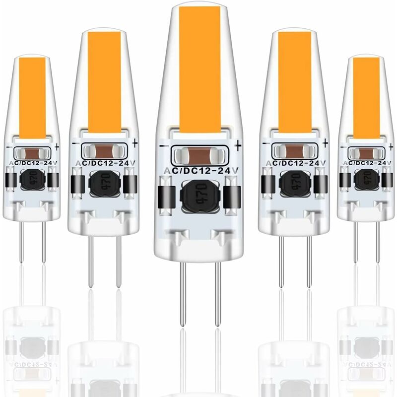 G4 LED 3W 12V Ac/Dc Light Bulbs, G4 3W LED Bulbs Equivalent To 30W Halogen Bulb, 300Lm, Warm White 2700K, V1188-MS-227-0420