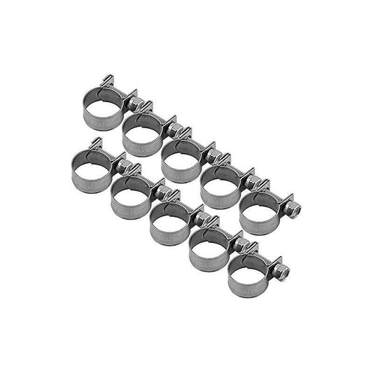 10 pcs Heavy Duty Stainless Steel Fuel Hose Clamps 6Mm-20Mm Optional Size For Plumbing (13-15Mm) V1188-MS-227-0423