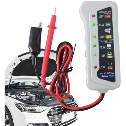 Car Battery Tester,High Accuracy LED Light 6V 12V Auto Battery Analyzer - Voltage Testers With Ergonomic V1188-MS-227-0425