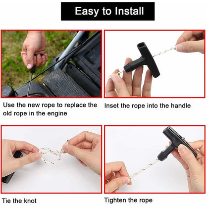 Starter ROpe/Pull Cord (3.5Mm 10M) With Starter Handle, Lawn Mower, Lawn Mower, Chainsaw, Brush Cutter, V1188-MS-227-0427