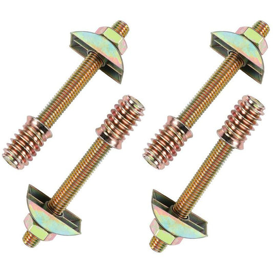 4 pcs M8 X 100Mm 4 In 1 Furniture Connectors Half Moon Furniture Connectors Spacer Washers For Table Bed V1188-MS-227-0433