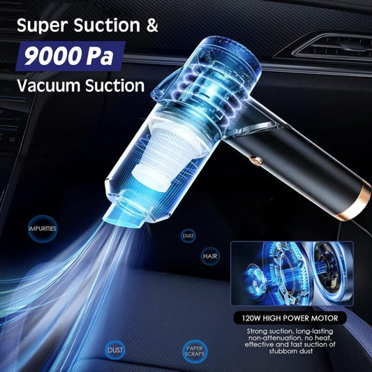 Cordless Handheld Vacuum Cleaner, 9000Pa 120W Mini Powerful 4000Mah Rechargeable, With LED Light Hepa Filter V1188-MS-227-0435