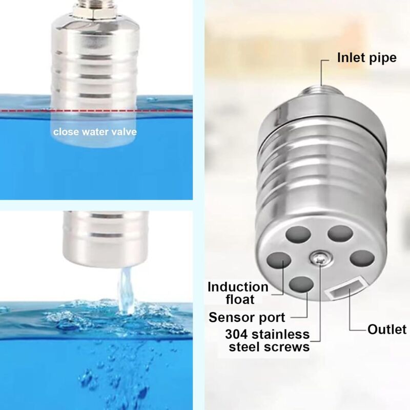 304 Stainless Steel Fully Automatic Float Valve, Automatic Water Level Controller For Water Tank, Mini V1188-MS-227-0437