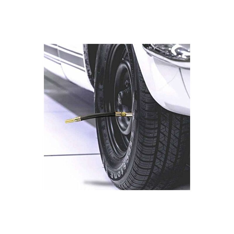 4 pcs Set Tire Valve Extension Flexible Tire Hose Valve 150Mm With 2 Brackets V1188-MS-227-0438