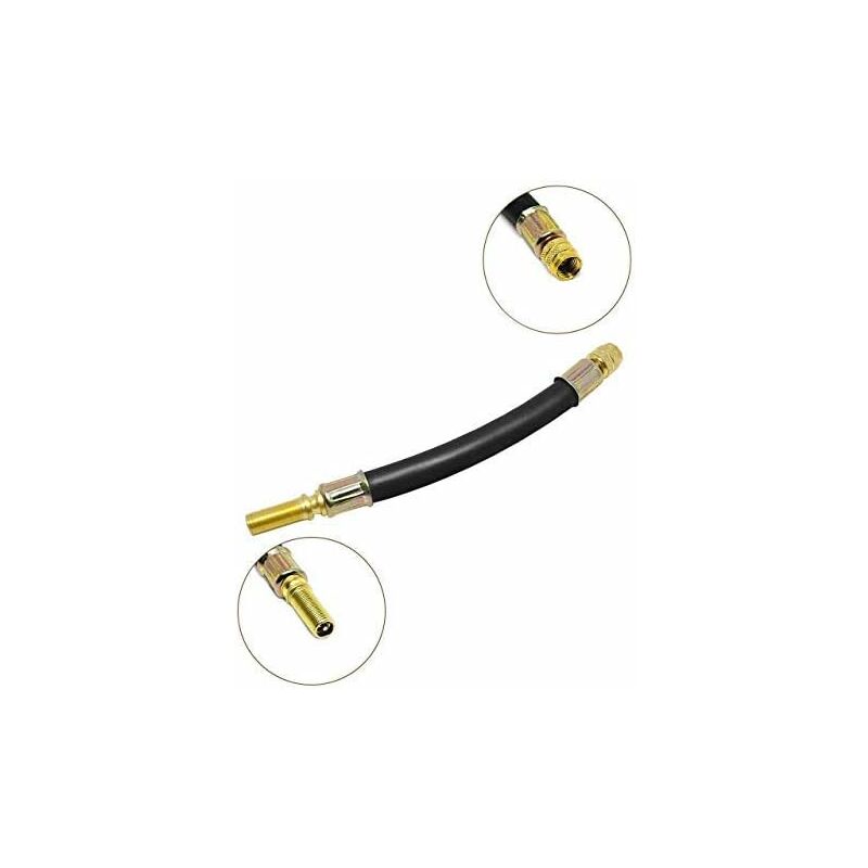 4 pcs Set Tire Valve Extension Flexible Tire Hose Valve 150Mm With 2 Brackets V1188-MS-227-0438