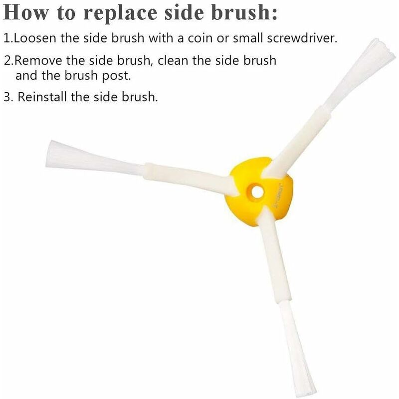 Replacement Side Brushes Accessory Kit For Irobot ROomba Series 500,600,700 I-RObot ROomba Side Brushes Kit V1188-MS-227-0444