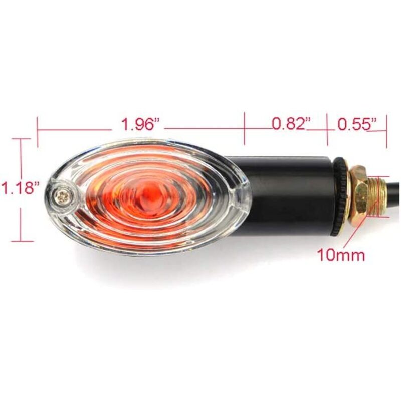 4 pcs Motorcycle Indicators Mini Turn Signal Lights 12V Waterproof Universal For Motorcycle Scooter Quad V1188-MS-227-0450