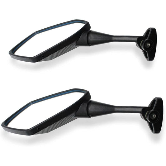 Motorcycle Mirror, Retro Motorcycle, 2 Motorcycle Mirrors Abs 360 Degree ROtatable Diamond Pentagonal V1188-MS-227-0452